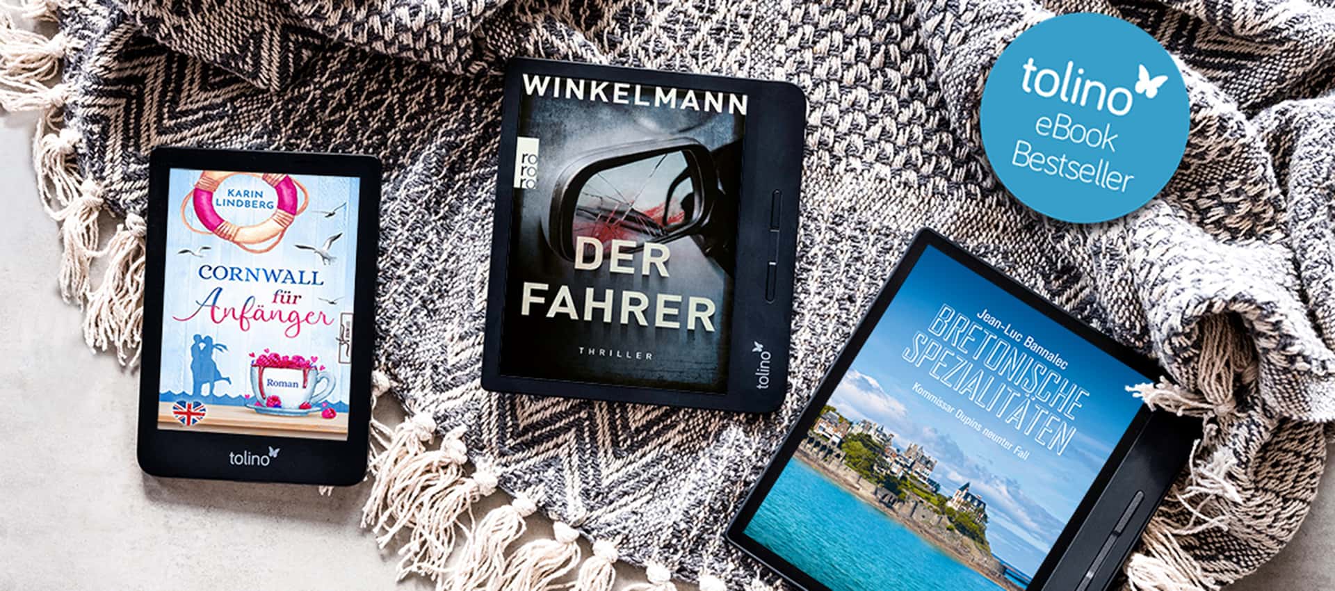 tolino-Leser*innen mögen‘s spannend am Meer – tolino-Bestseller im Juli 2020